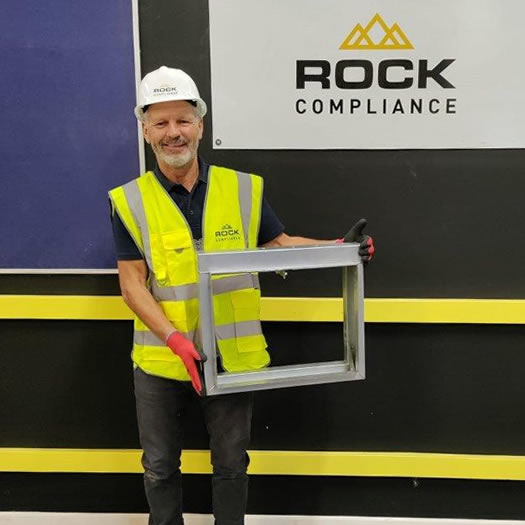 Rock Compliance engineer with fire damper unit