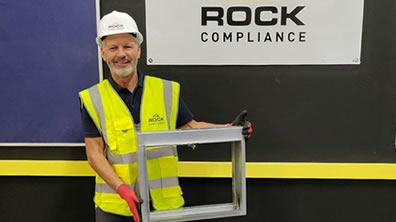 Rock Compliance engineer with fire damper unit