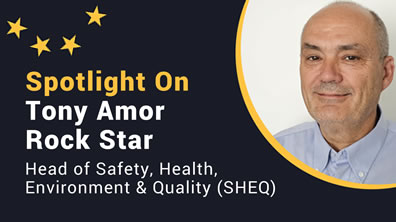 ⭐Spotlight on... Tony Amor, Head of SHEQ